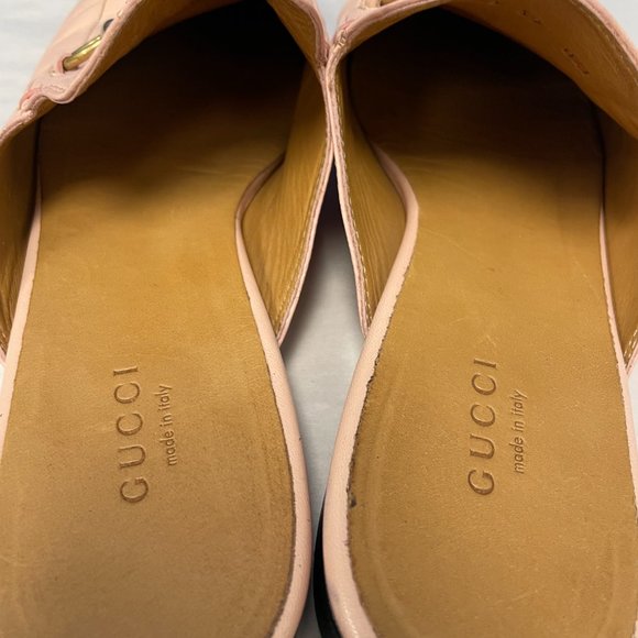 Gucci Vintage "Pink" Princetown Leather Mules - Size 39 (8.5) - Picture 5 of 8